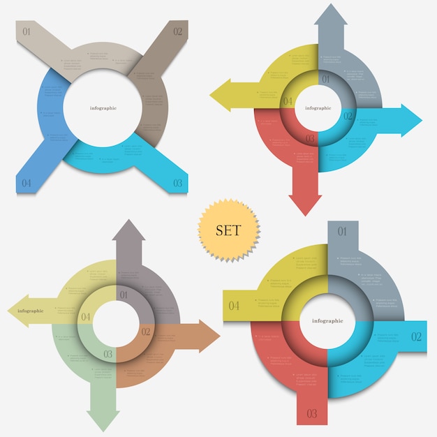 Design banners-arrows for infographics