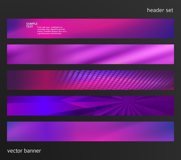 Design element background website header horizontal banner08