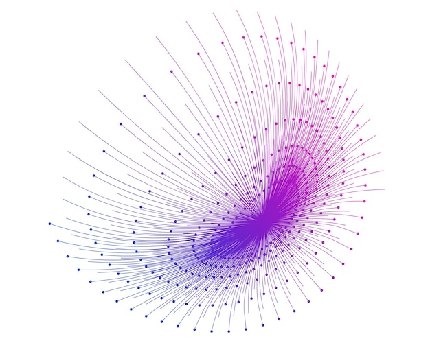 Design element circle Isolated bold vector colors ring from Flower sea tech form Abstract glow wavy stripes of many glittering swirl created using Blend Tool Vector illustration EPS10