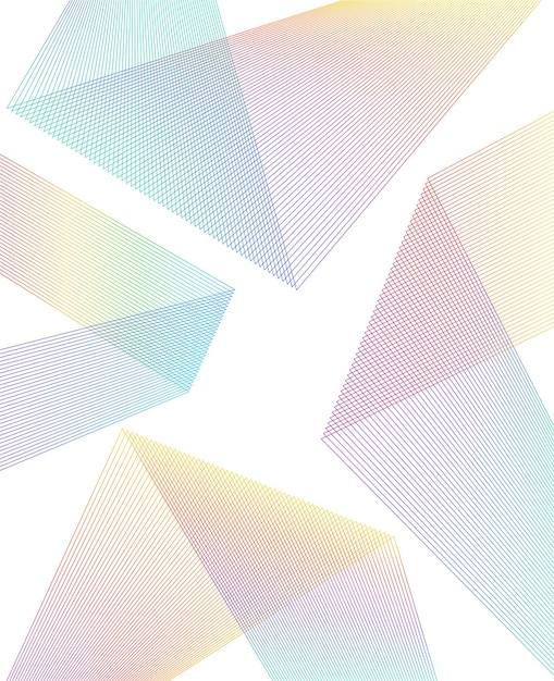 Design element Curved sharp corners wave many lines Abstract vertical broken stripes on white background isolated Creative line art Vector illustration EPS 10 Colors line created using Blend Tool