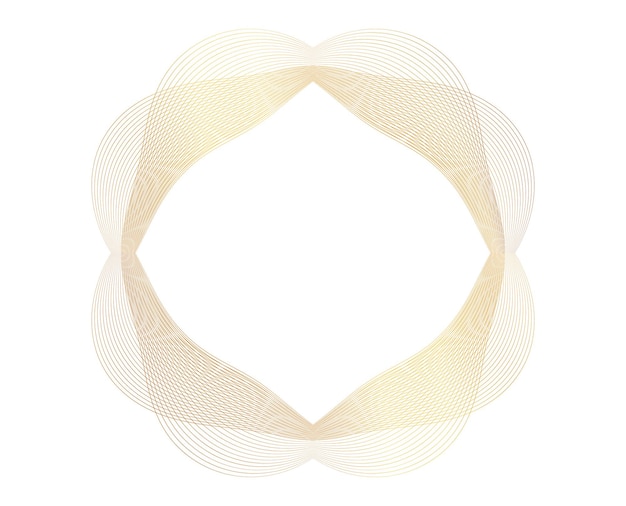 Design Element Wave Lines Guilloche curve line Background circle for Pattern branding Frame border fluid gradient protective document layers Simbol object Colorful 3D layered modern tech