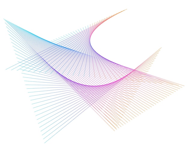 design elements A wave of many lines around the circumference of the ring Abstract circle wavy stripes on a white background isolated EPS 10 vector illustration Colored waves with lines created us