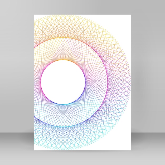 Design elements presentation template Blank rectangular format A4 page paper with realistic shadows