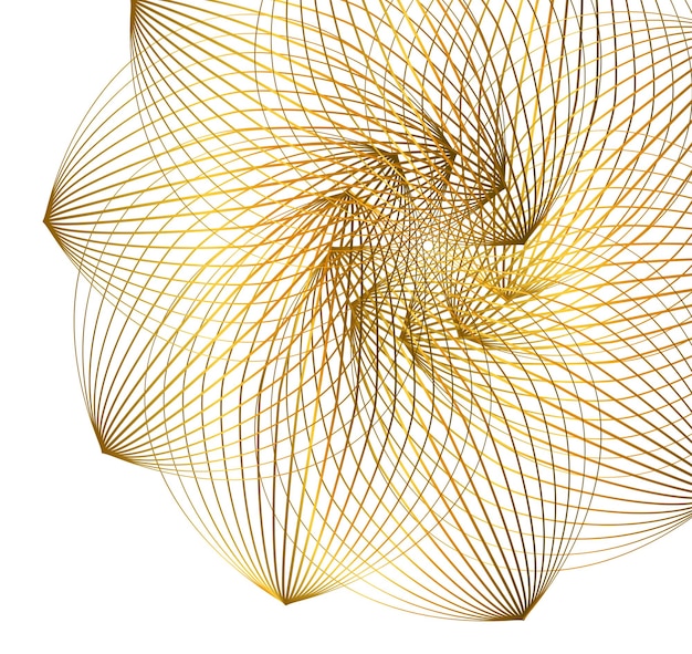 Design elements Wave of many glittering lines circle Abstract glow wavy stripes on white background isolated Vector illustration EPS 10 Glitter waves with lines created using Blend Tool