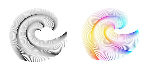 design elements wave of many purple lines circle ring abstract vertical wavy stripes on white background isolated vector illustration eps 10 colourful waves with lines created using blend tool