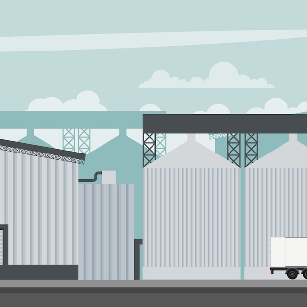 Design of a mill factory of an industrial food company