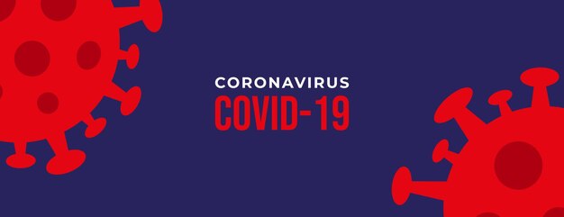 Design pozadí pro koronavirus nebo covid-19, plochý a moderní styl s červenou a tmavě modrou barvou. Vektorová ilustrace eps10