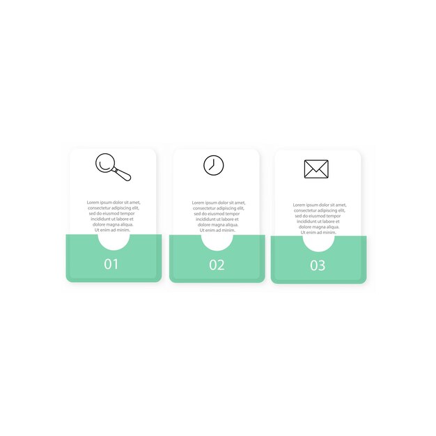 Design template infographic vector element with 3 step or option