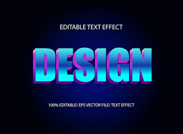 design text effect 3d text style effect