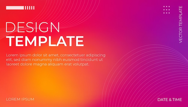 desing template purple orange pink and red abstract gradient background