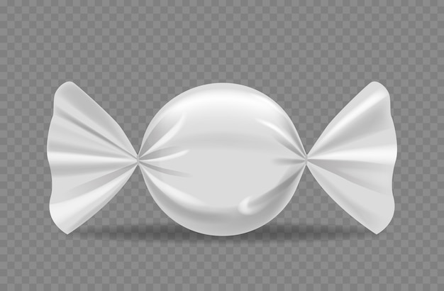 Detailed Image Of A Clear Candy Wrapper With Realistic Texture On A Transparent Background Isolated