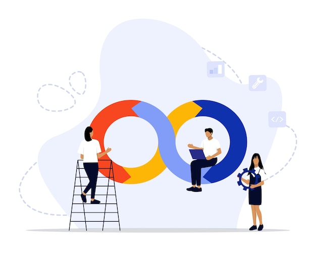 DevOps Programmer Vector Illustration