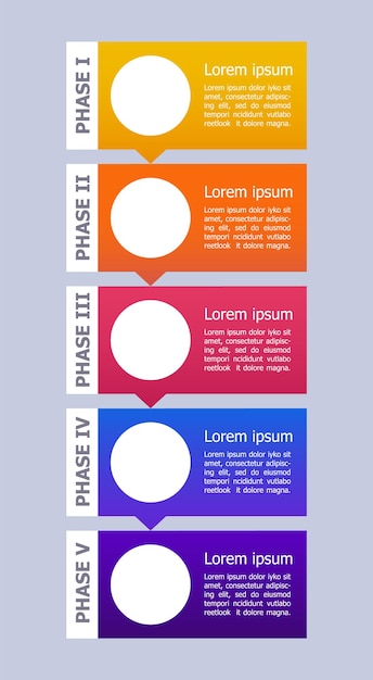 Diagnostic trial phases infographic chart design template. Abstract infochart with copy space. Instructional graphics with 5 step sequence. Visual data presentation. Tahoma, Acumin fonts used