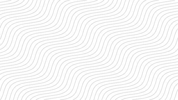 Diagonal wavy contour line pattern on white background in 4k resolution Abstract vector