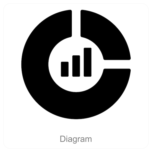 Diagram and diagram icon concept