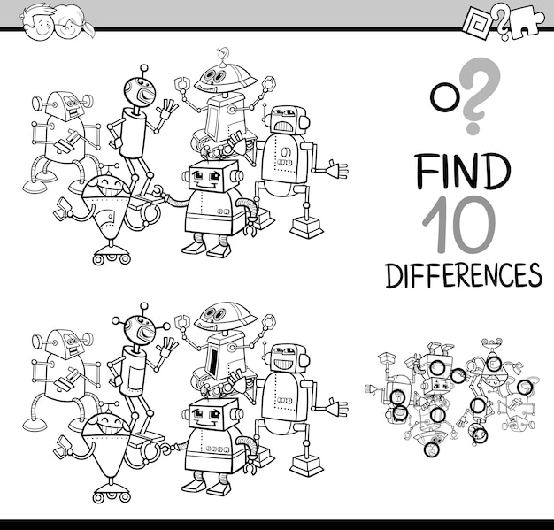 differences task for coloring