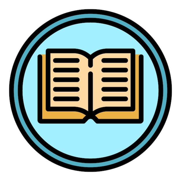 Digital book reader icon Outline digital book reader vector icon color flat isolated