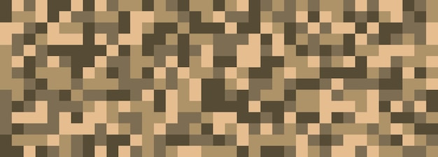 digital camouflage in brown tones seamless vector pattern pixel grid for military themes