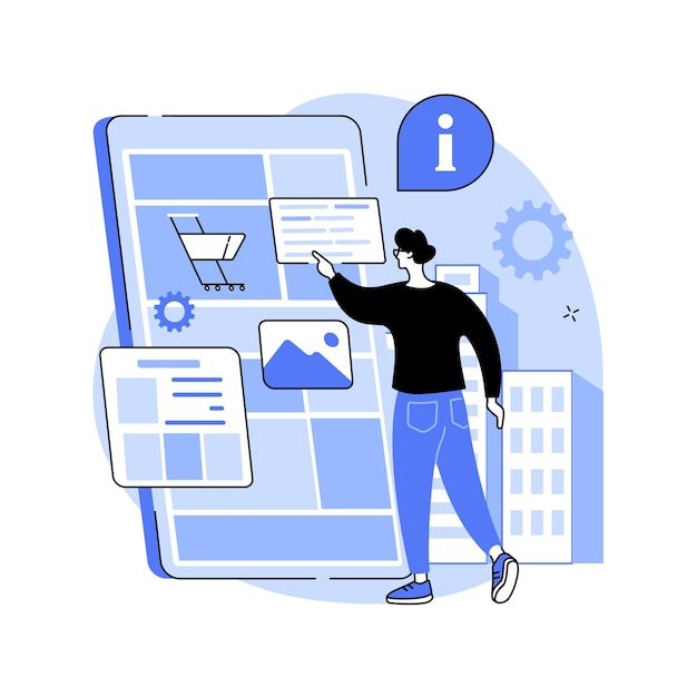 digital guide abstract concept vector illustration