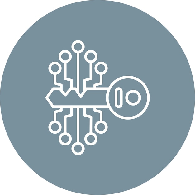 digital key icon vector image can be used for cryptocurrency