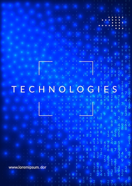 digital technology abstract background. artificial intelligence, deep learning and big data concept. tech visual for wireless template. industrial digital technology abstract.