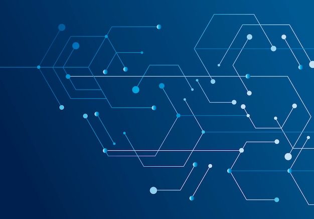 digital technology backdrop vector futuristic digital concept white pattern template blue geometric background internet connection network high digital technology
