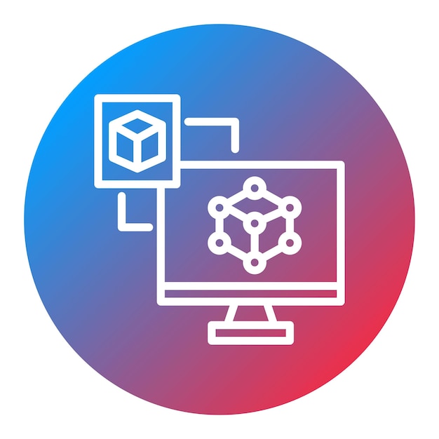 Digital Twin icon vector image Can be used for Additive Maufacturing