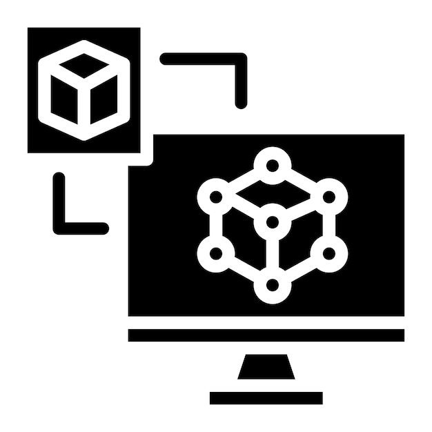 Digital Twin icon vector image Can be used for Additive Maufacturing