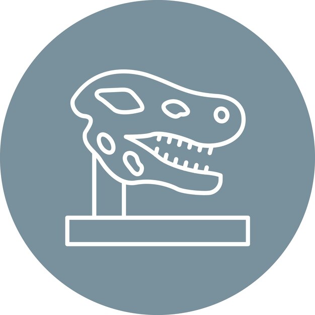 dinosaur fossil icon vector image can be used for history