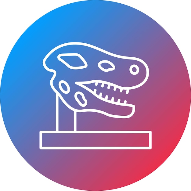 dinosaur fossil icon vector image can be used for history