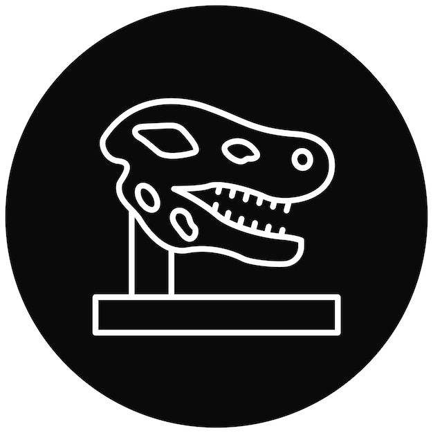 dinosaur fossil icon vector image can be used for history