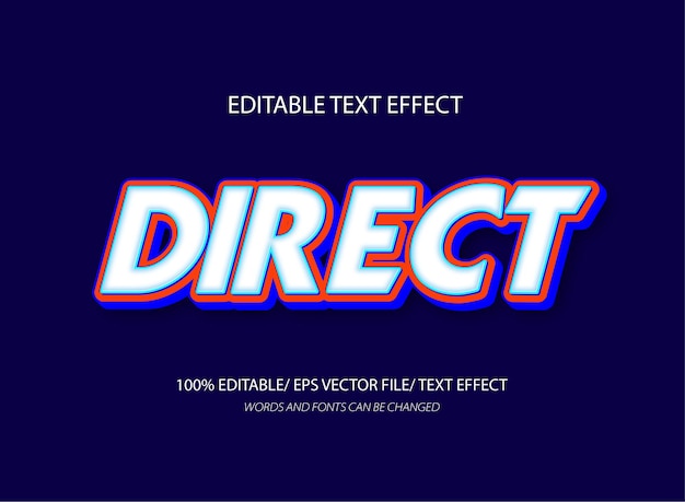 Direct text effect 3d text effect