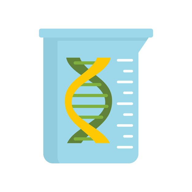 dna flask icon flat illustration of dna flask vector icon for web design