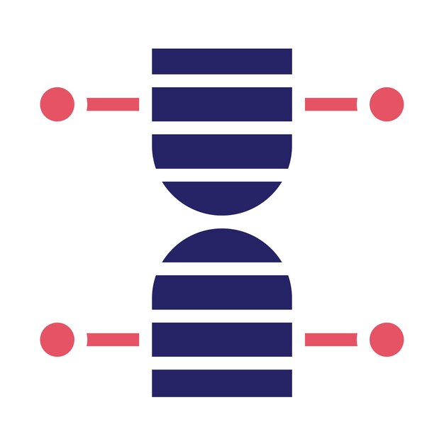 DNA vector icon illustration of Education iconset