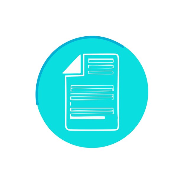 Document icon Paper page sign Flat design style