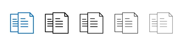 document papers icon outline vector logo for web ui