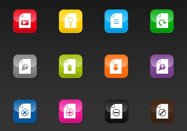 Document professional web icons for your design