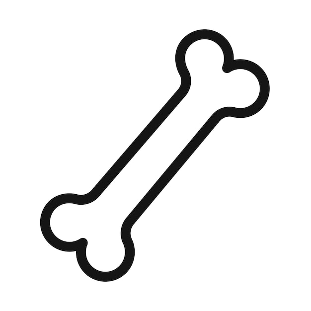 Dog bone Symbol mark in filled style