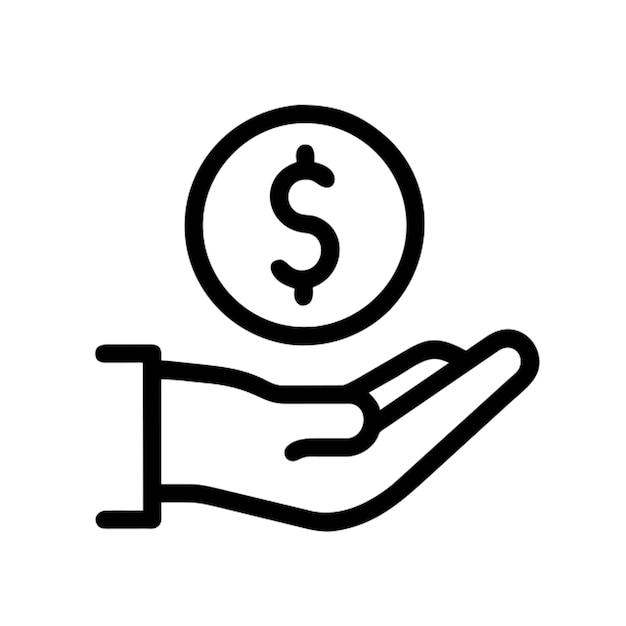 dollar in hand icon