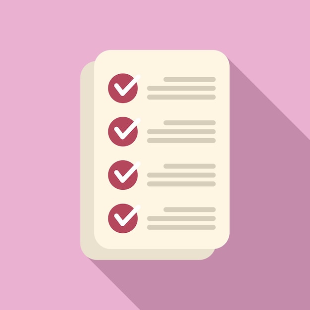 Done task schedule icon flat vector Event time Agenda settings