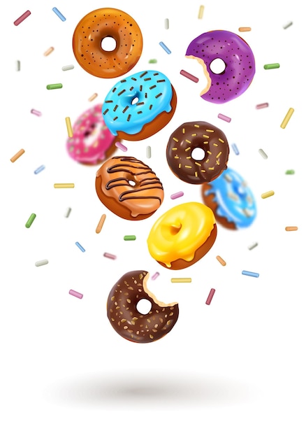 donuts realistic design concept