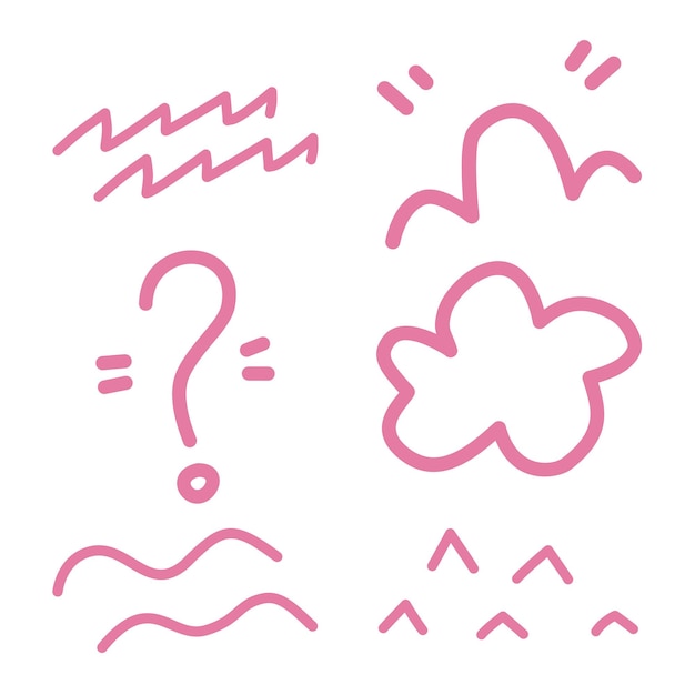 Doodle Line Highlight with Simple Monoline Scribble Decor