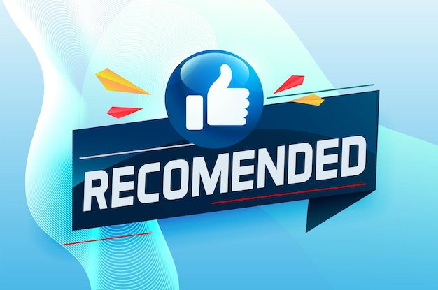 Doporučená vektorová ilustrace slovního konceptu s linkami v moderním futuristickém 3D stylu