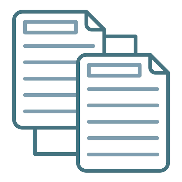 Duplicate Documents Flat Illustration