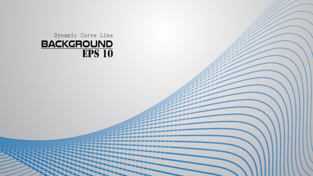 Dynamic curve line abstract background vector image for backdrop or presentation