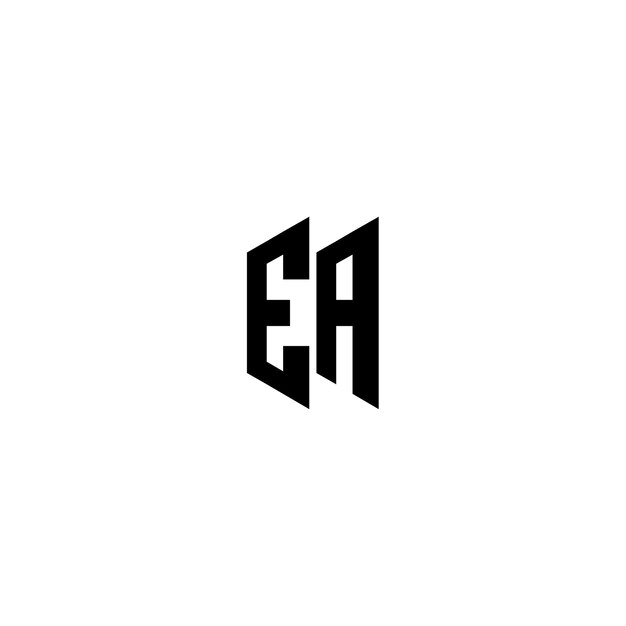 EA monogram logo design písmeno text jméno symbol monochromatické logotyp abeceda znak jednoduché logo