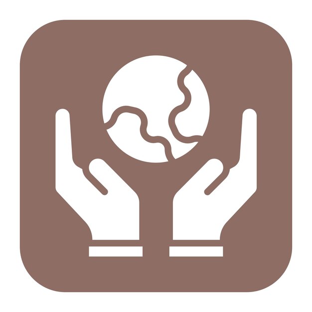 Earth in Hands icon vector image Can be used for World Environment Day