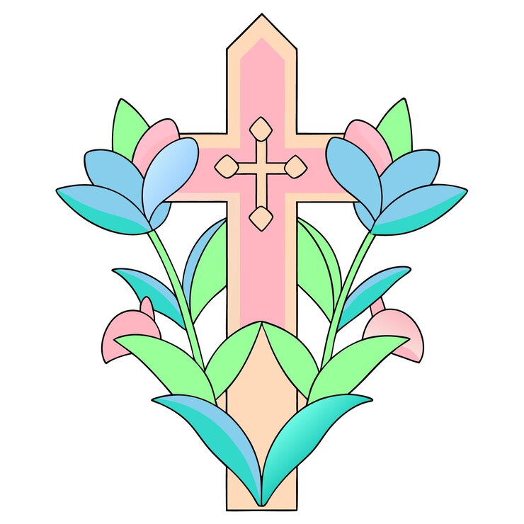 Vektor easter day graphic elements vector illustration on white background