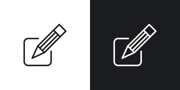 edit icon set crayon pencil compose vector symbol in blak filled and outlined style text write line sign