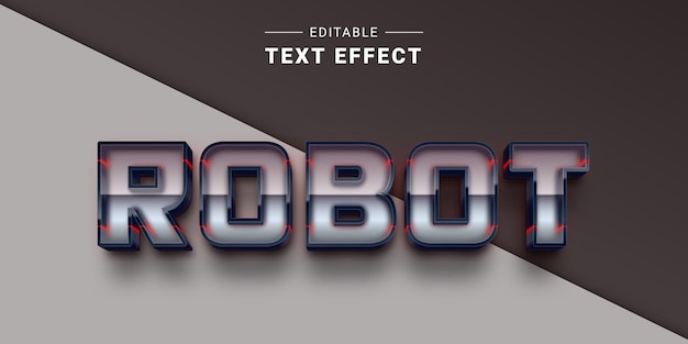 editable 3d technology text effect